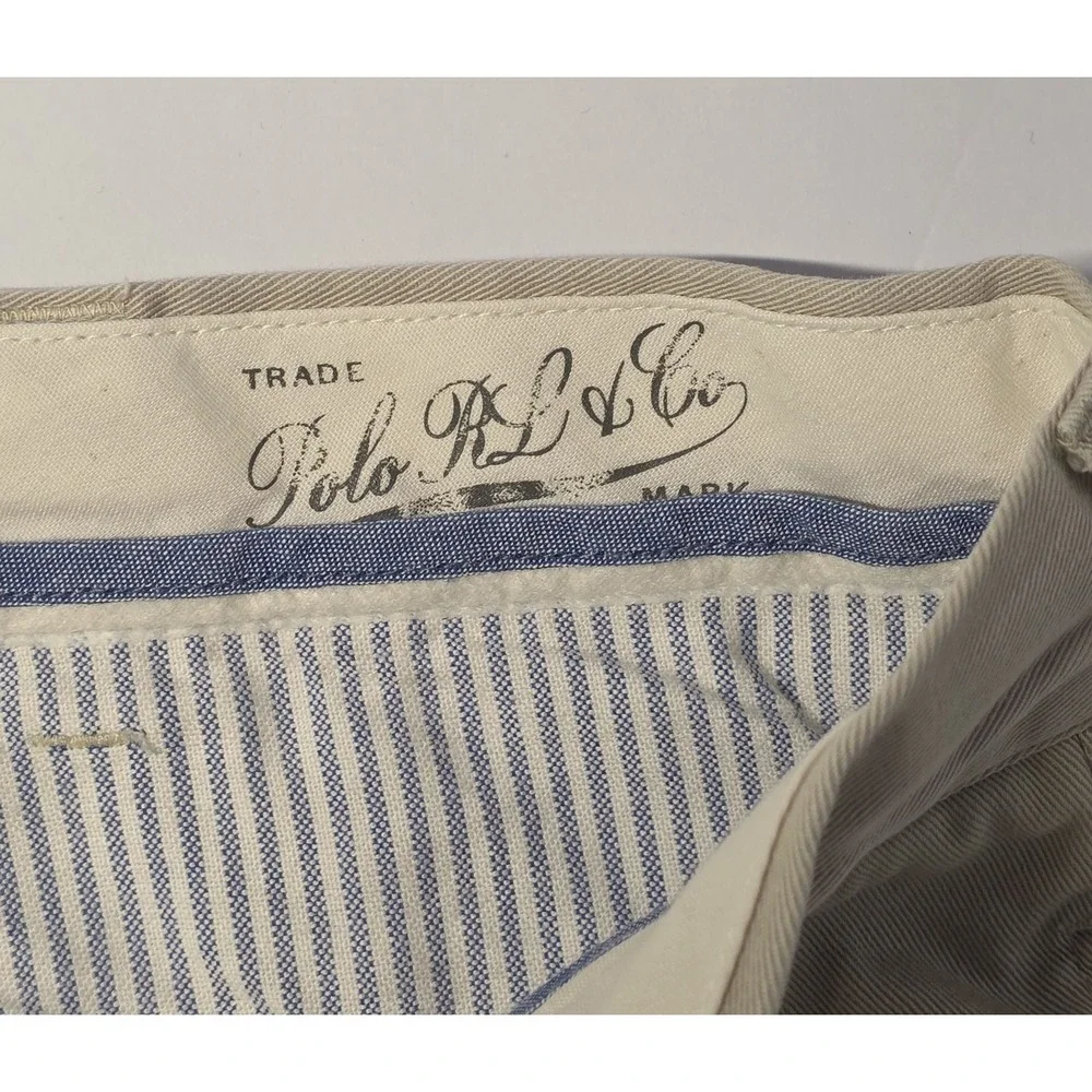 Polo Ralph Lauren Mens Size 38x29 Classic Fit Beige Pleated Chino Pants‎